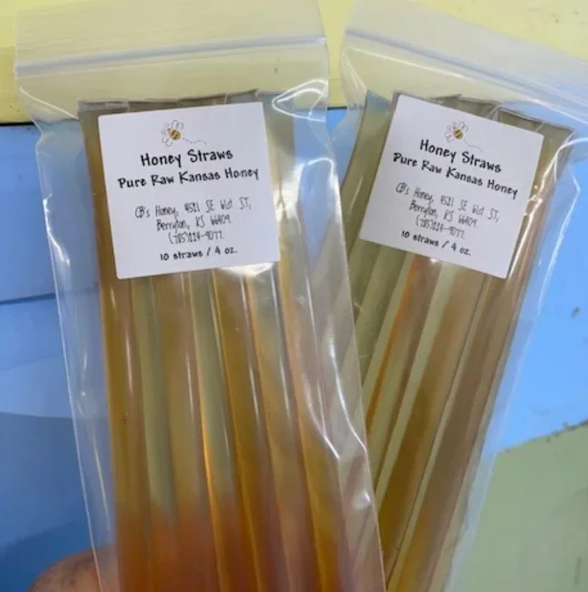 Pure Raw Kansas Honey Sticks 10, 4 oz sticks