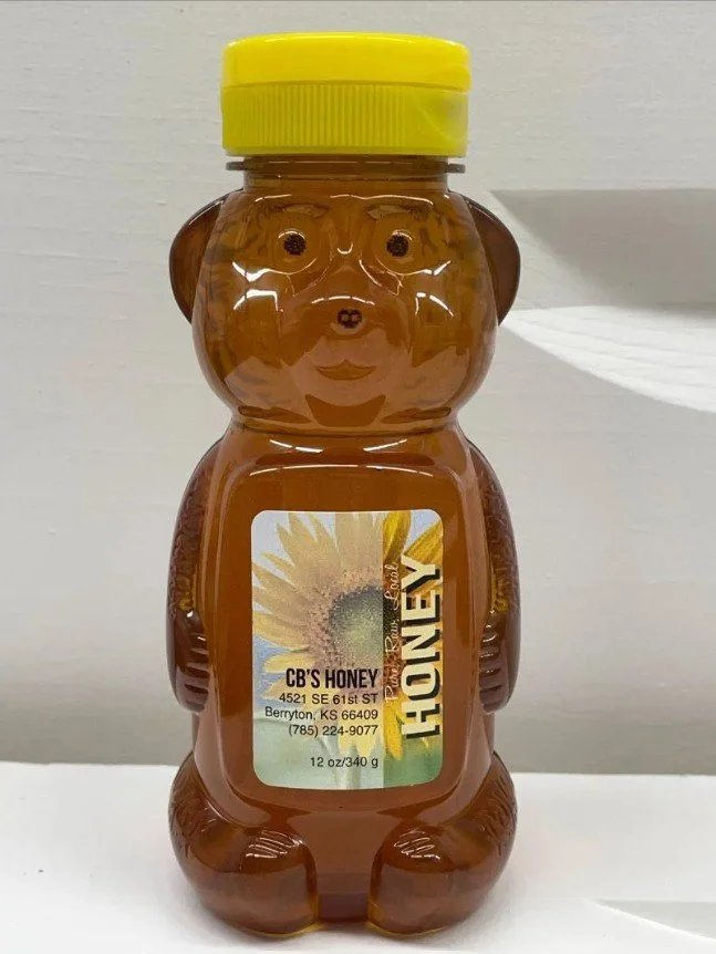Pure Raw Kansas Honey 12 oz