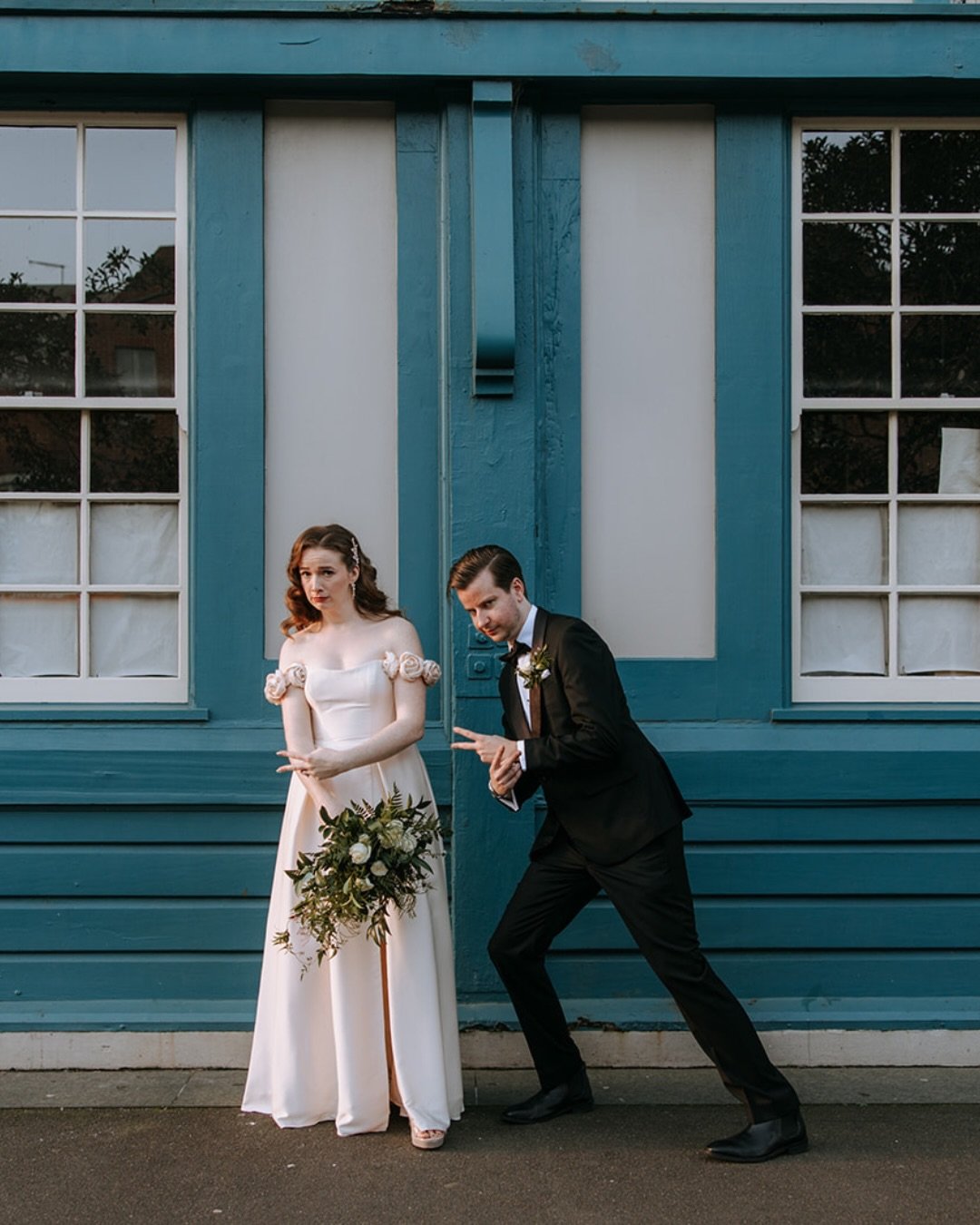 Consider this your official Pinterest Board for wedding photos that are actually FUN 💘 Presenting Maddie &amp; Matt 🪩 

Supporting Cast:
@alisonthecelebrant 
@yoursidechick.cc 
@the_flowerhouse_au 
@suzannebarrettahair 
@kerryhowellmakeup 
@roseber