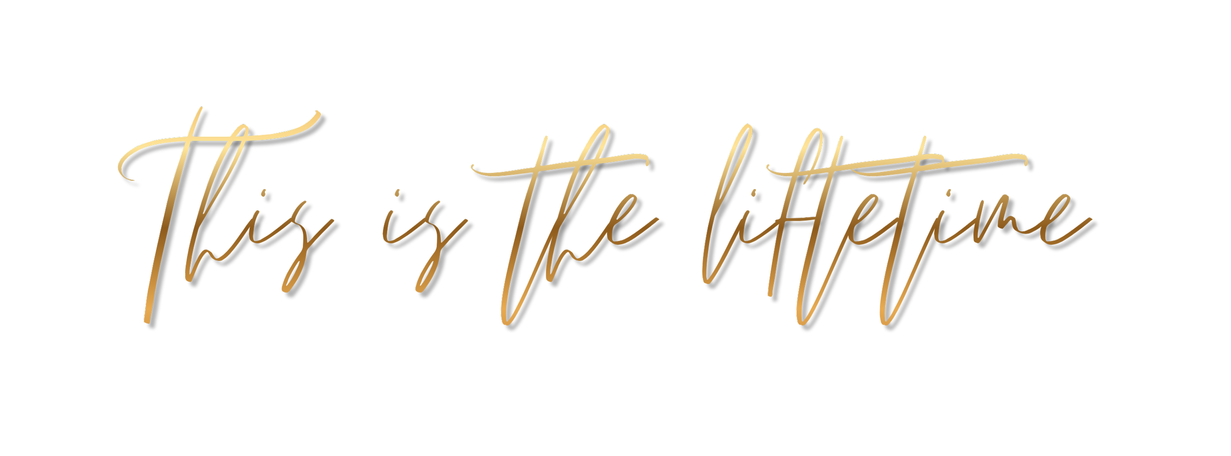 Text reading 'This is the future' in a gold cursive font on a black background.
