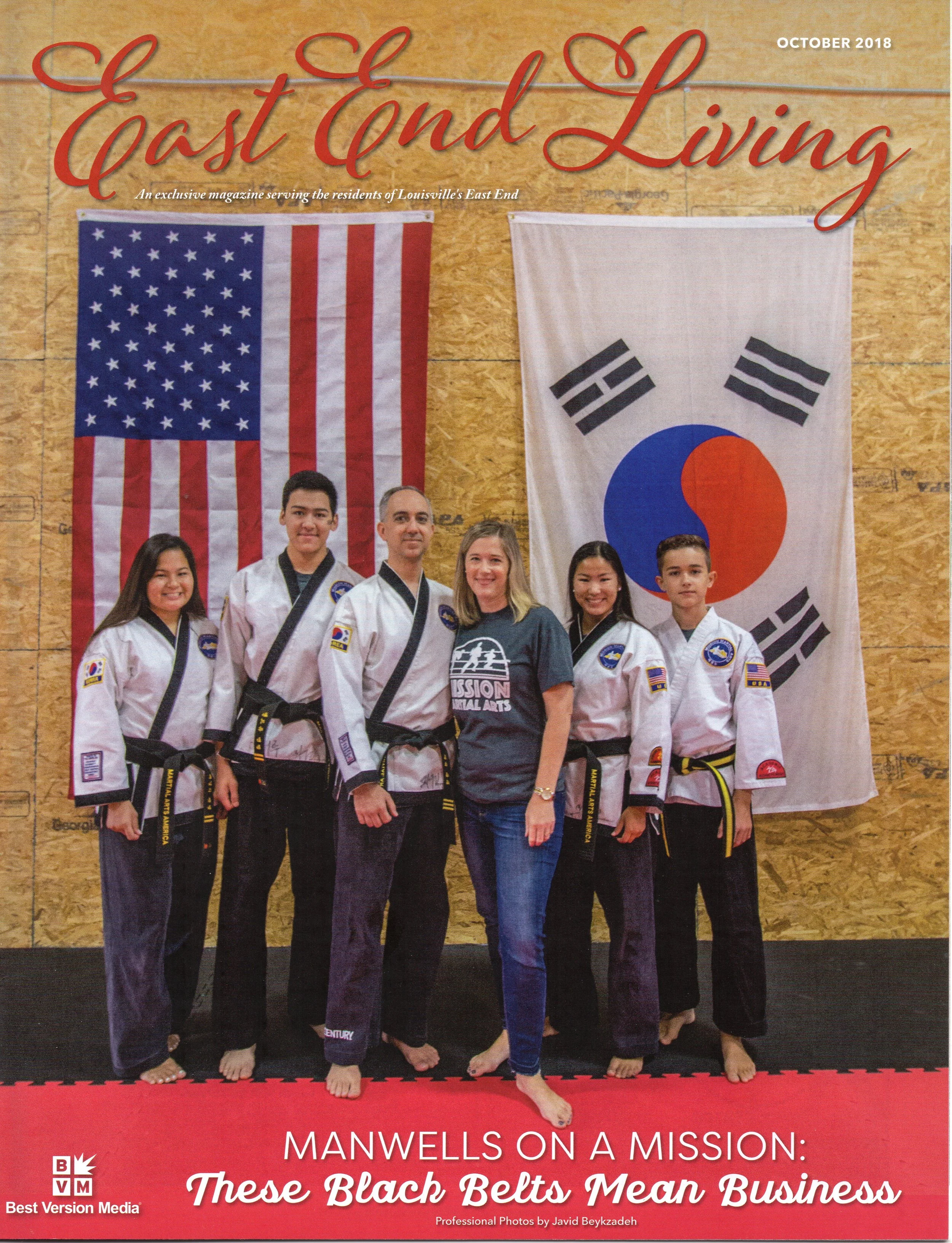 East End Living magazine cover October 2018
