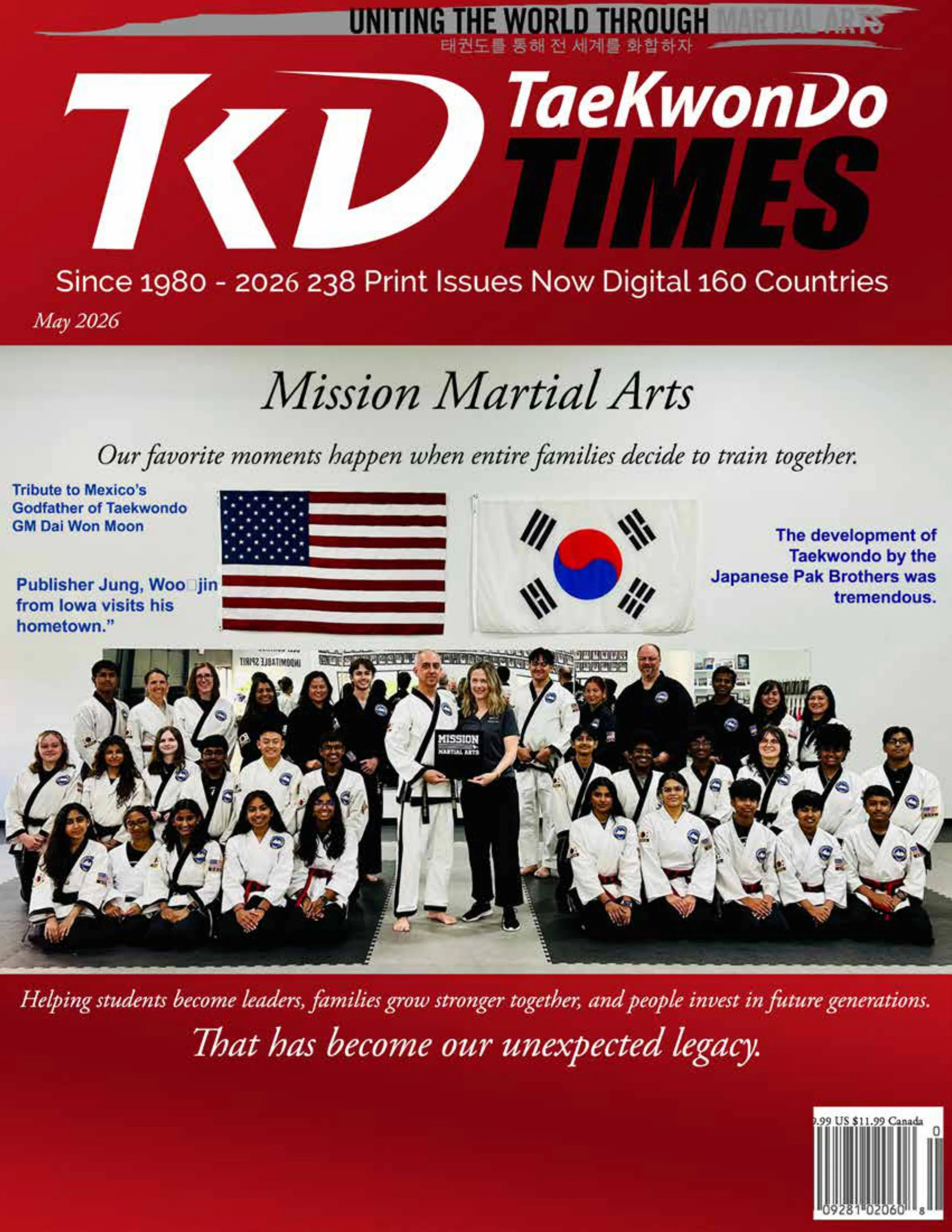 Taekwondo Times magazine cover - May 2026