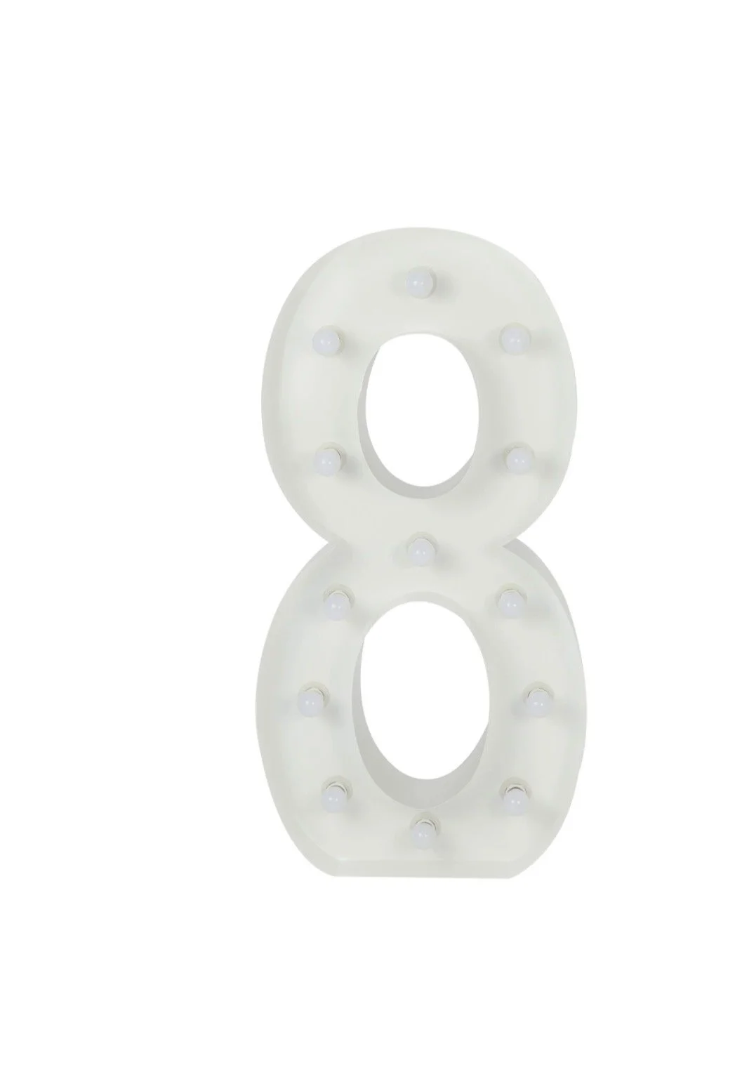 4-Foot Metal Light-Up Marquee Number 8