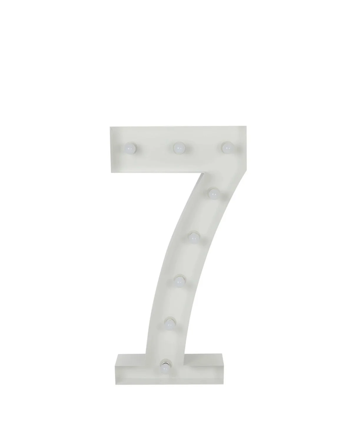 4-Foot Metal Light-Up Marquee Number 7