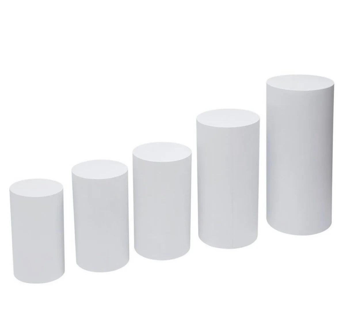 White Cylinder Cake Stand