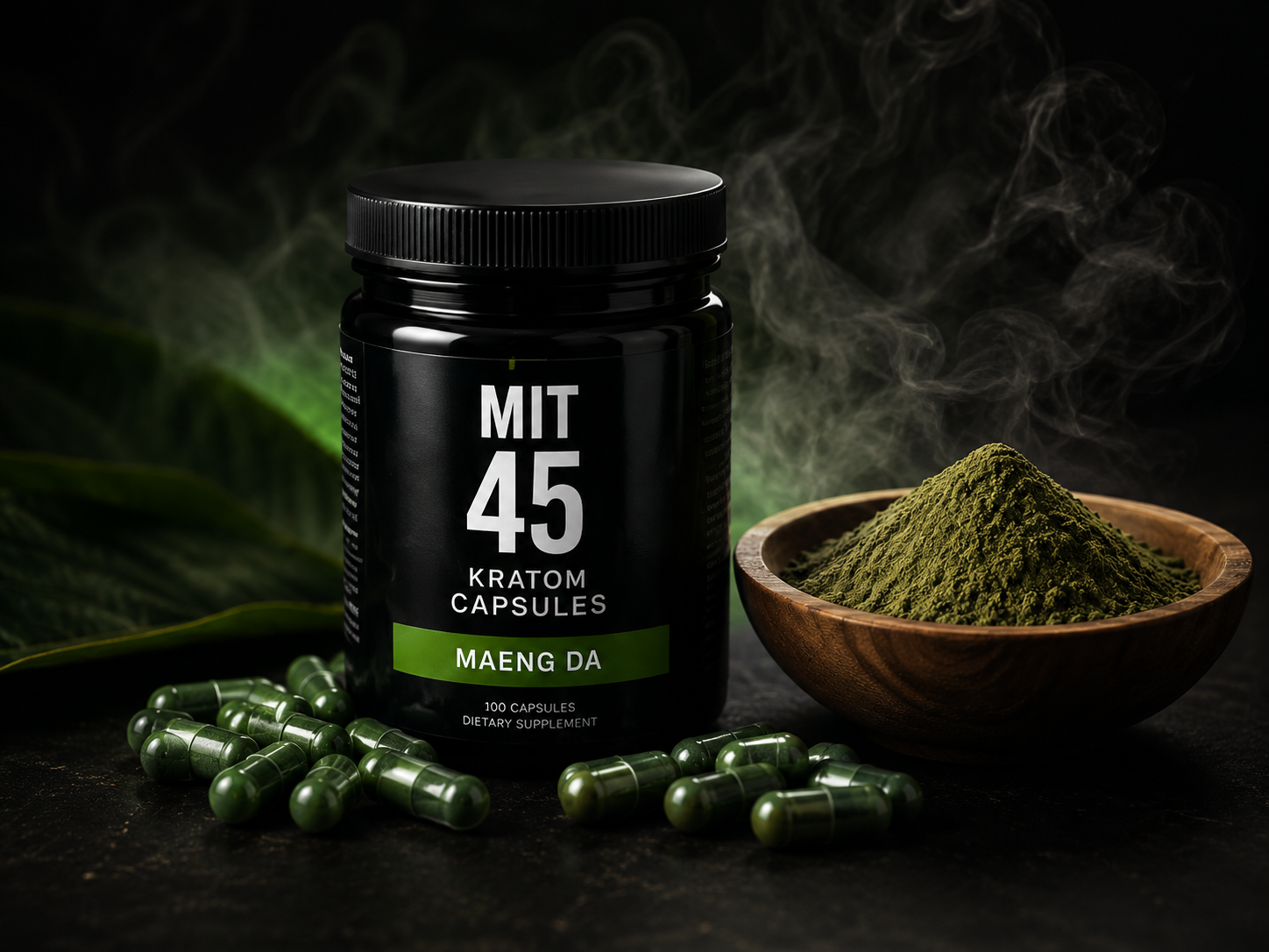 Kratom capsules in multiple strains and potencies available at Cave Smoke Shop in Durham NC