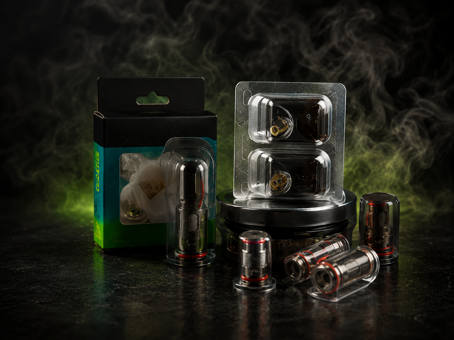 Vape coils, pods and replacement cartridges available at Cave Smoke Shop in Durham NC