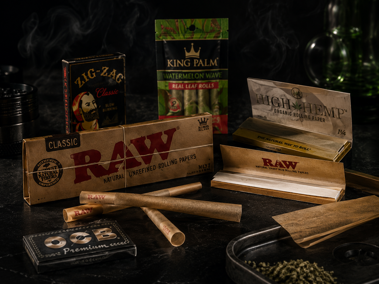 Rolling papers, cones and smoking paper products available at Cave Smoke Shop in Durham NC