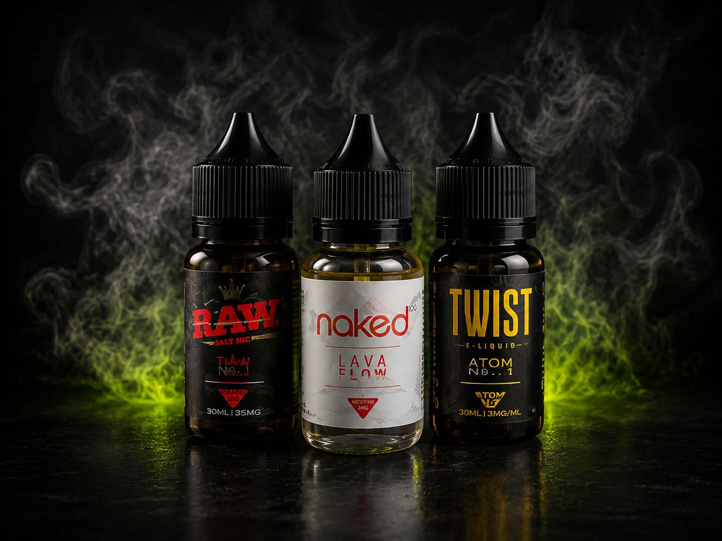 Vape juice and e-liquid in a variety of flavors and nicotine strengths at Cave Smoke Shop