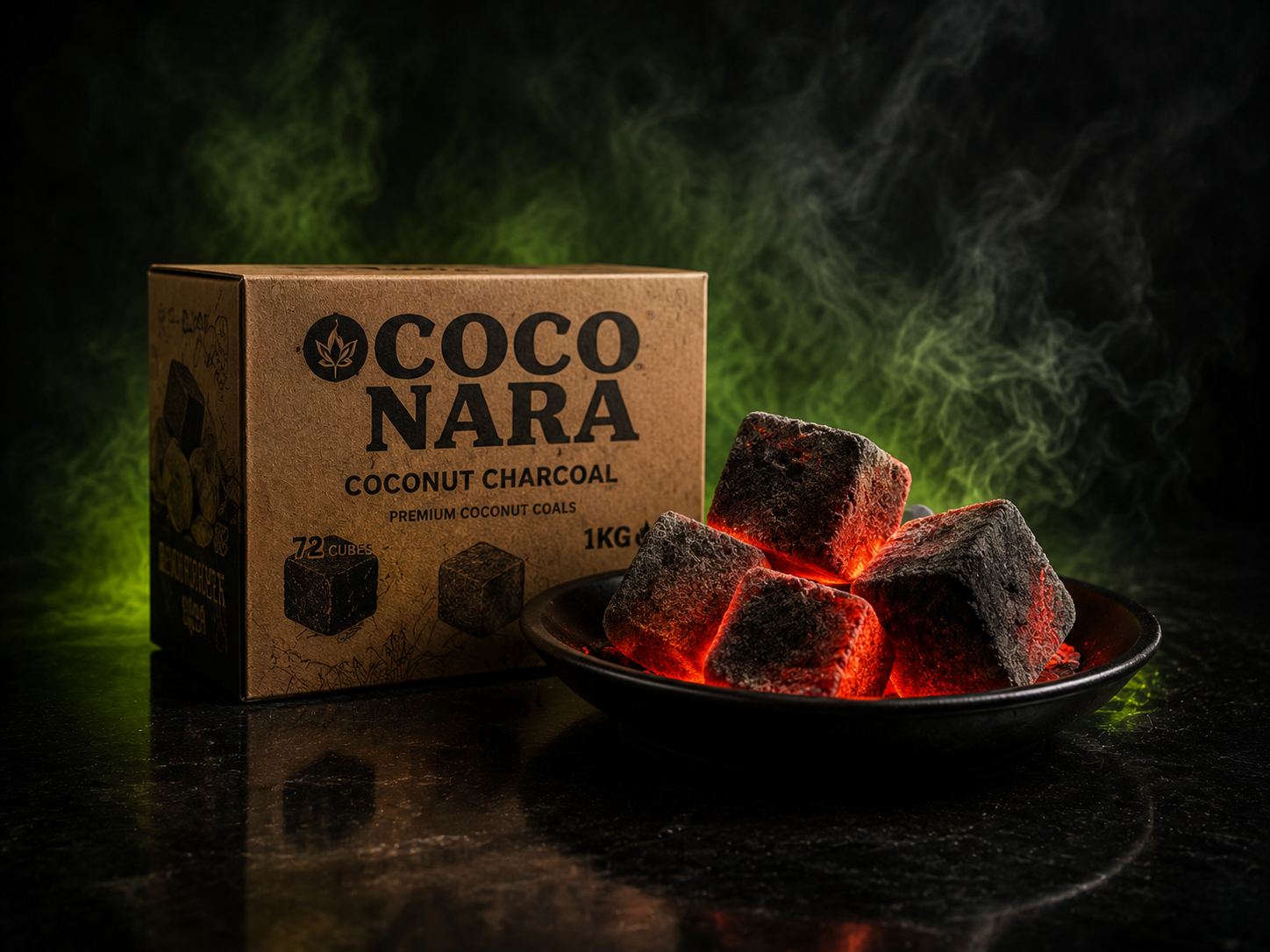 Hookah coals and coconut charcoal for smooth hookah sessions at Cave Smoke Shop