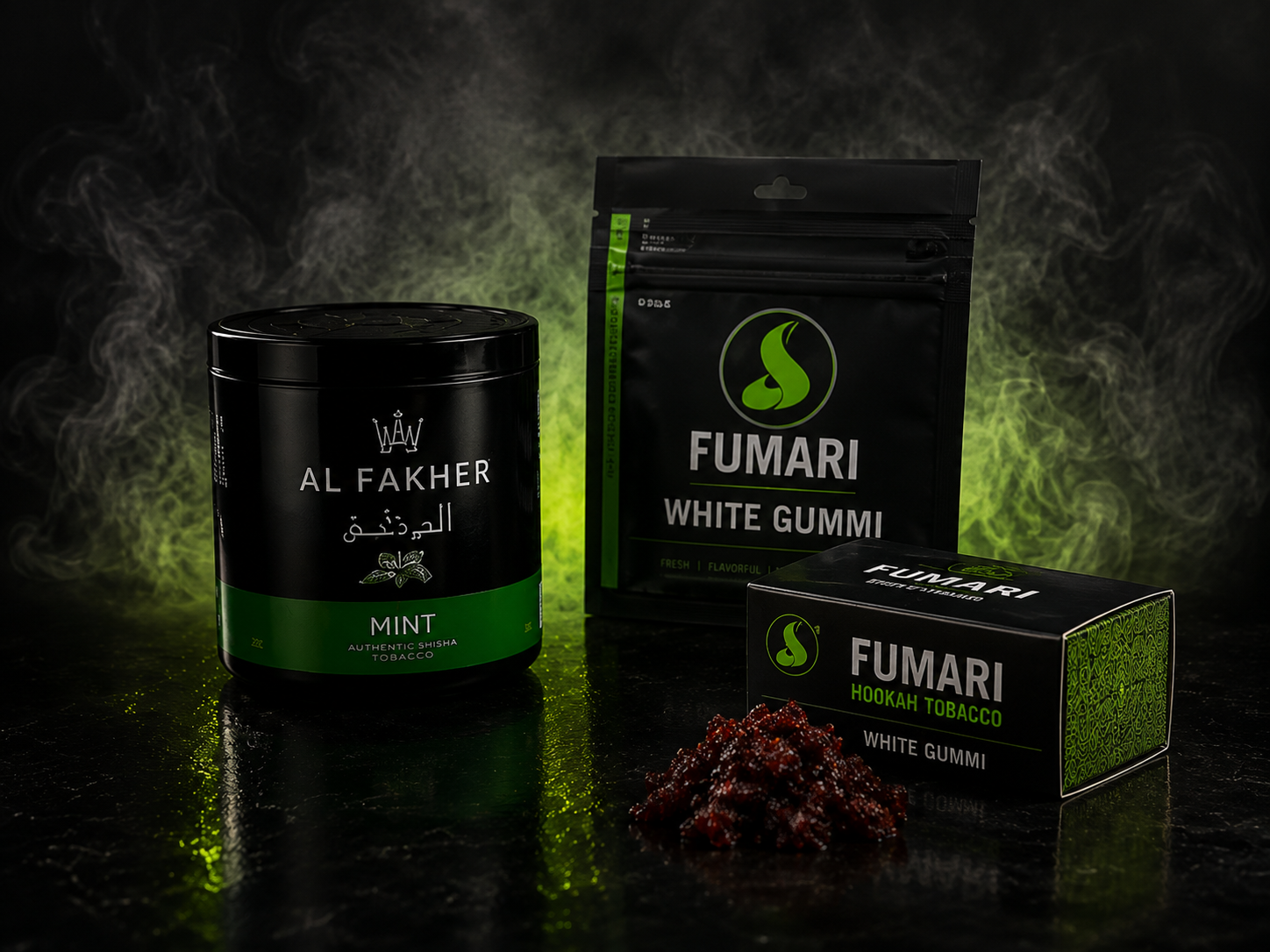 Hookah tobacco and premium shisha flavors available at Cave Smoke Shop in Durham NC