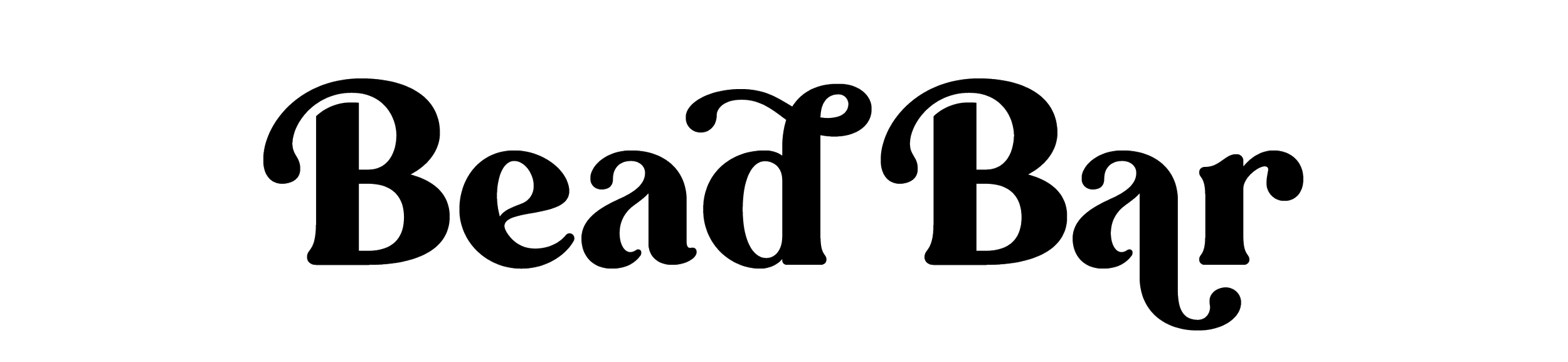 Stylized text reading "Bead Bar" in a decorative font.