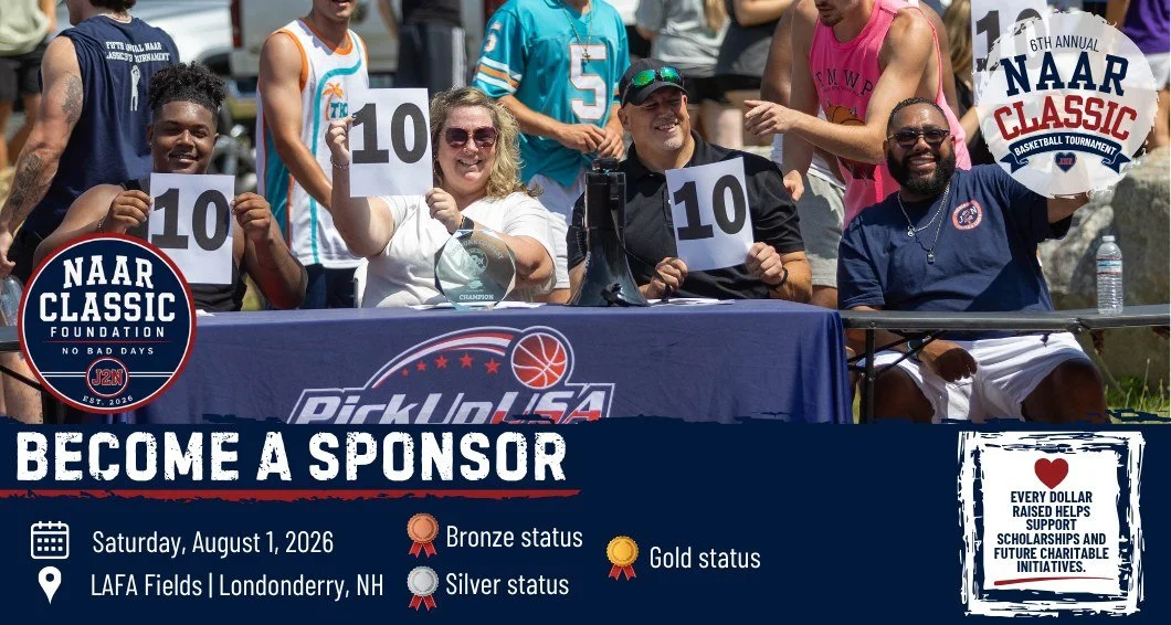 🤝 BECOME A SPONSOR

We're proud to announce that sponsorship opportunities are now available for the 6th Annual Naar Classic.

Last year, with the support of our sponsors and community, we raised over $7,000. This year, our goal is $10,000 to suppor