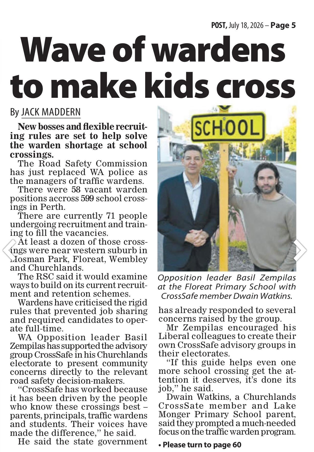 Wave of wardens to make kids cross