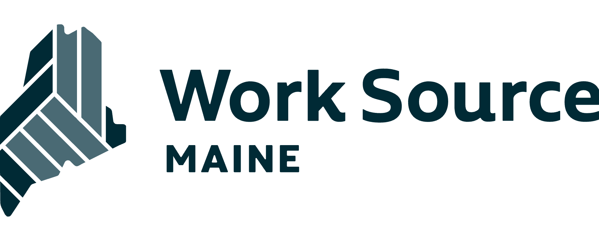 Logo of Work Source Maine featuring a stylized geometric lighthouse design.