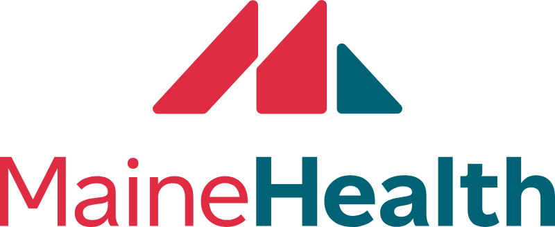 MaineHealth logo with stylized 'M' symbol and text 'MaineHealth'.