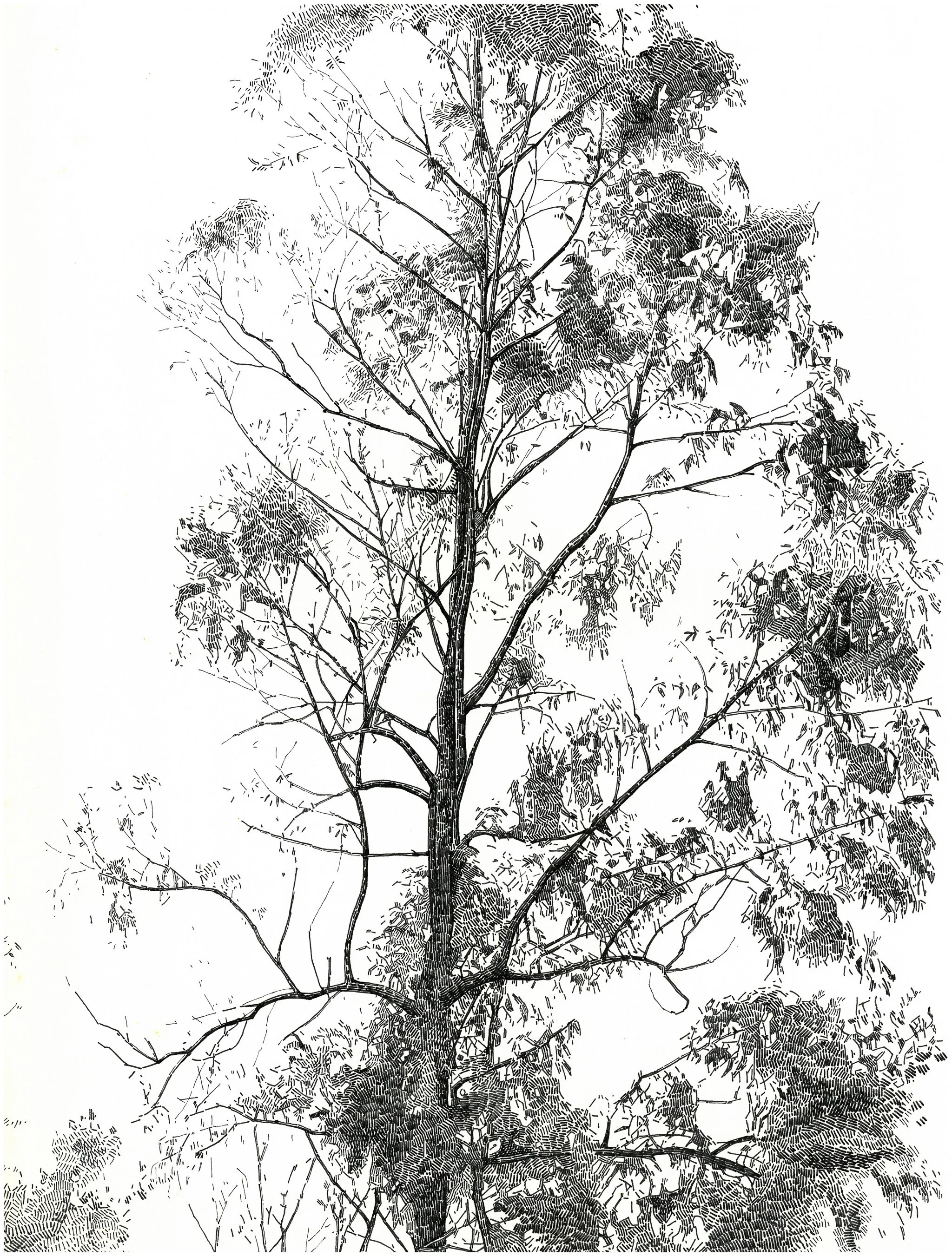 2/4 "Landscape constructed in 4 views"
Ink on paper, 29,7x21cm, 2018