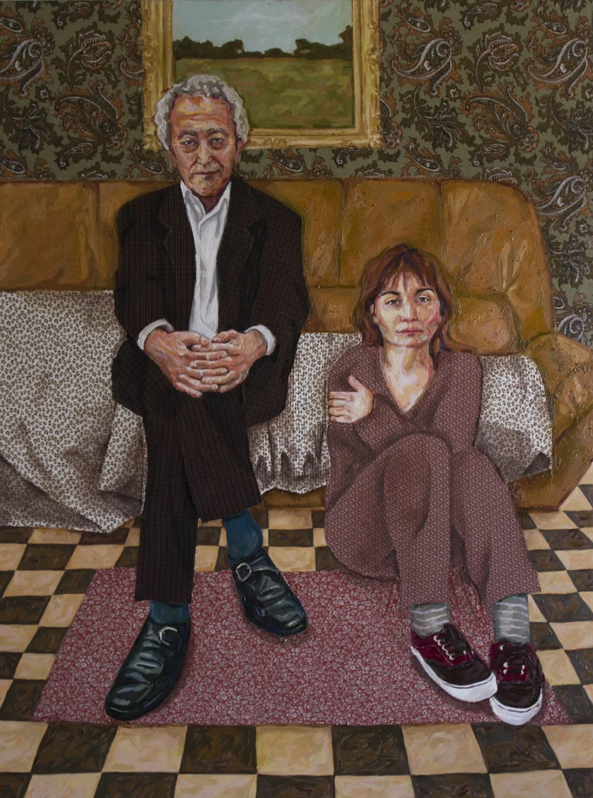 "Above and Below" Oil on mdf, 130x90cm, 2013