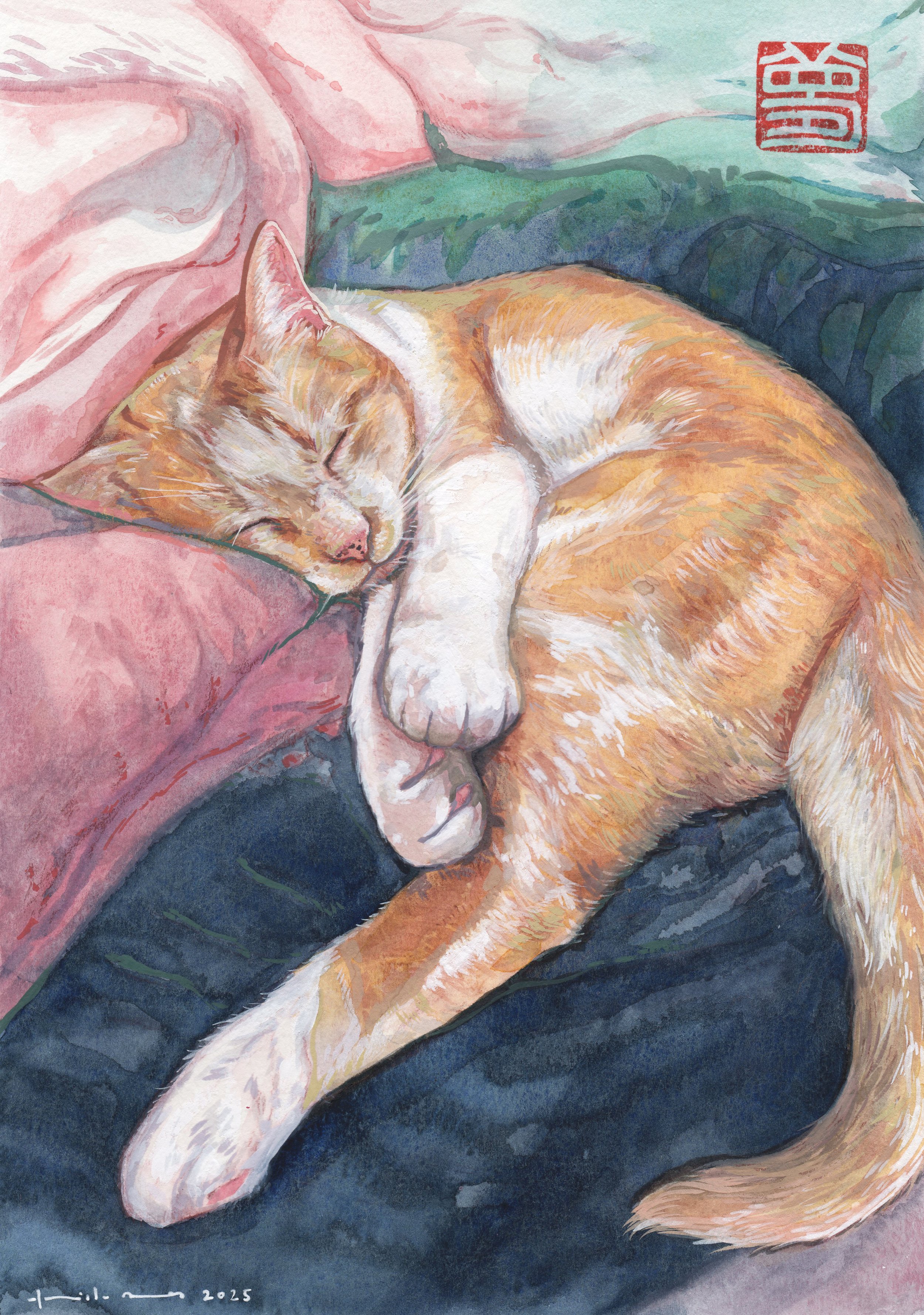 Watercolor and gouache on paper, 29,7x21cm, 2025.