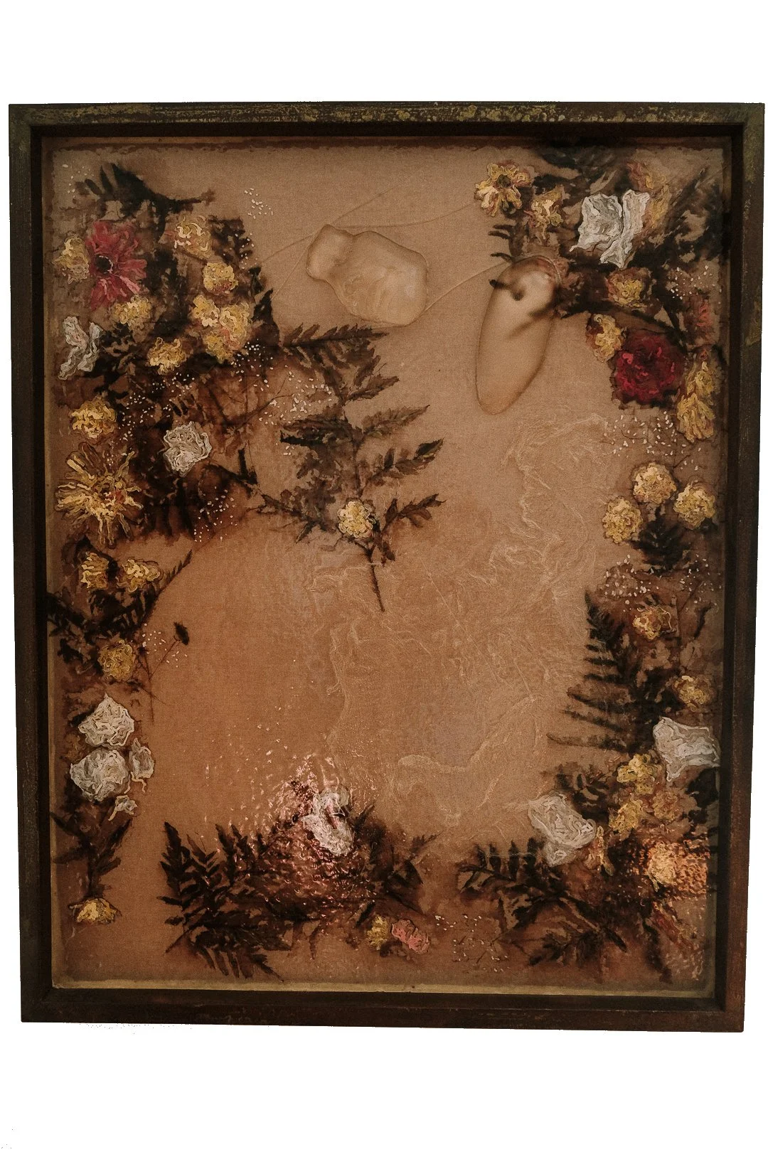 (Records of part of the work, 12 years later, to observe the resin)