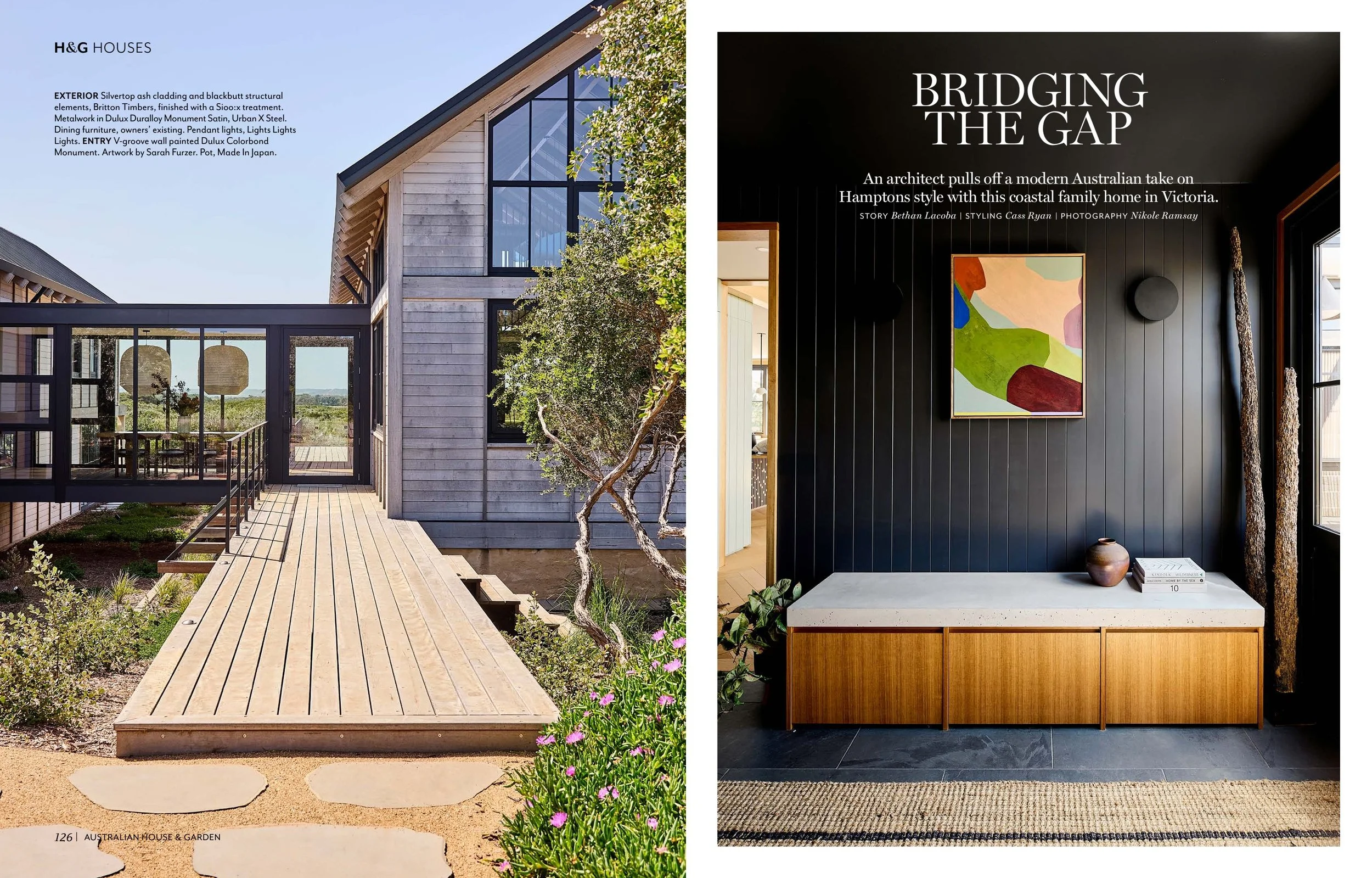 Barwon Heads architect-designed house. Photography by Nikole Ramsey. Styling by Cass Ryan.