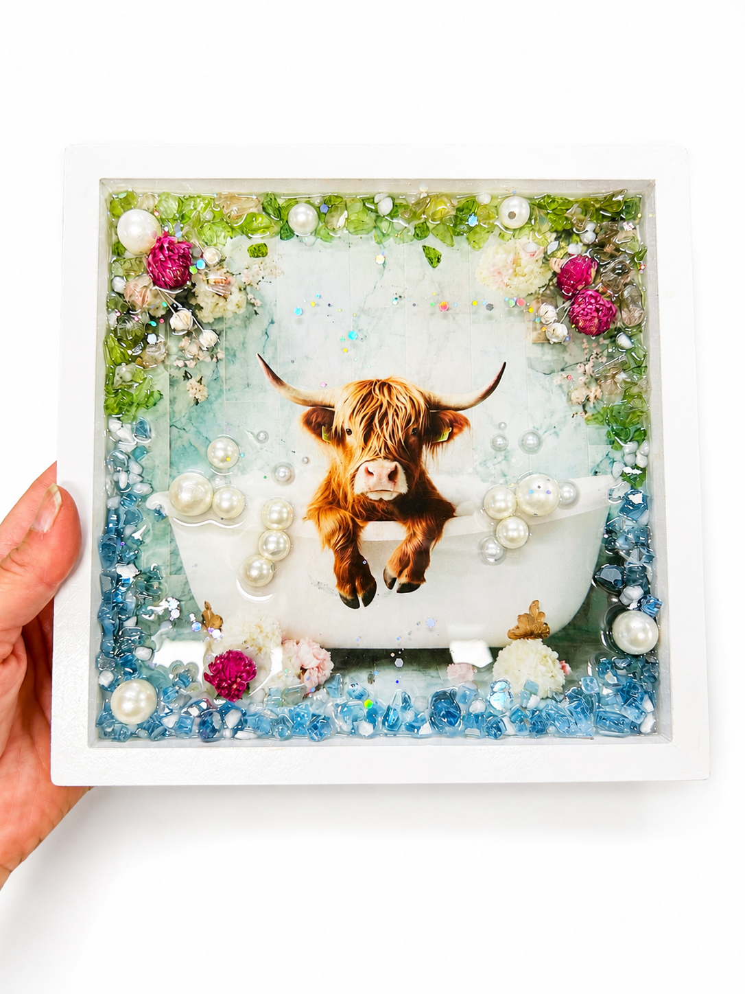 Highland Cow Crushed Glass Art Kit