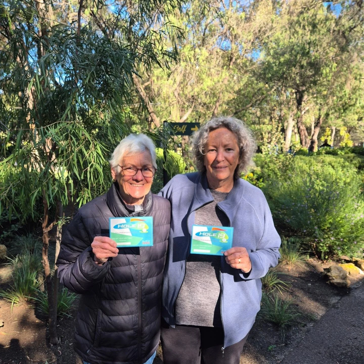 Sue and Lynne cashing in with @hole19dunsborough | Net ambrose winners from the Tuesday Ladies ⛳️🏌&zwj;♀️🥇