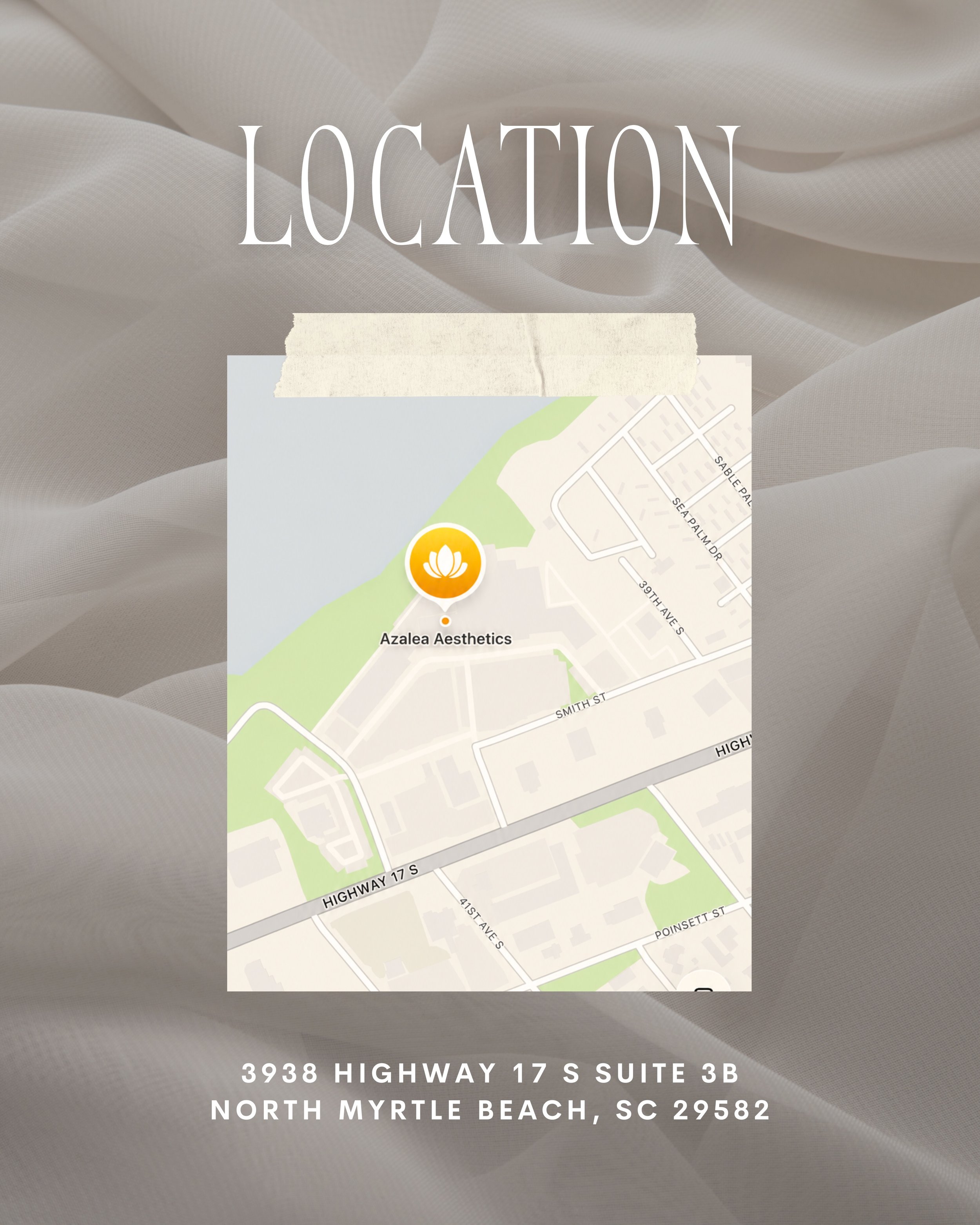 📍 Opening Soon!

Azalea Aesthetics is almost here! ✨

We&rsquo;re putting the finishing touches on a space dedicated to helping you look and feel your best with personalized aesthetic treatments and exceptional care.

⭐️Conveniently located next to 