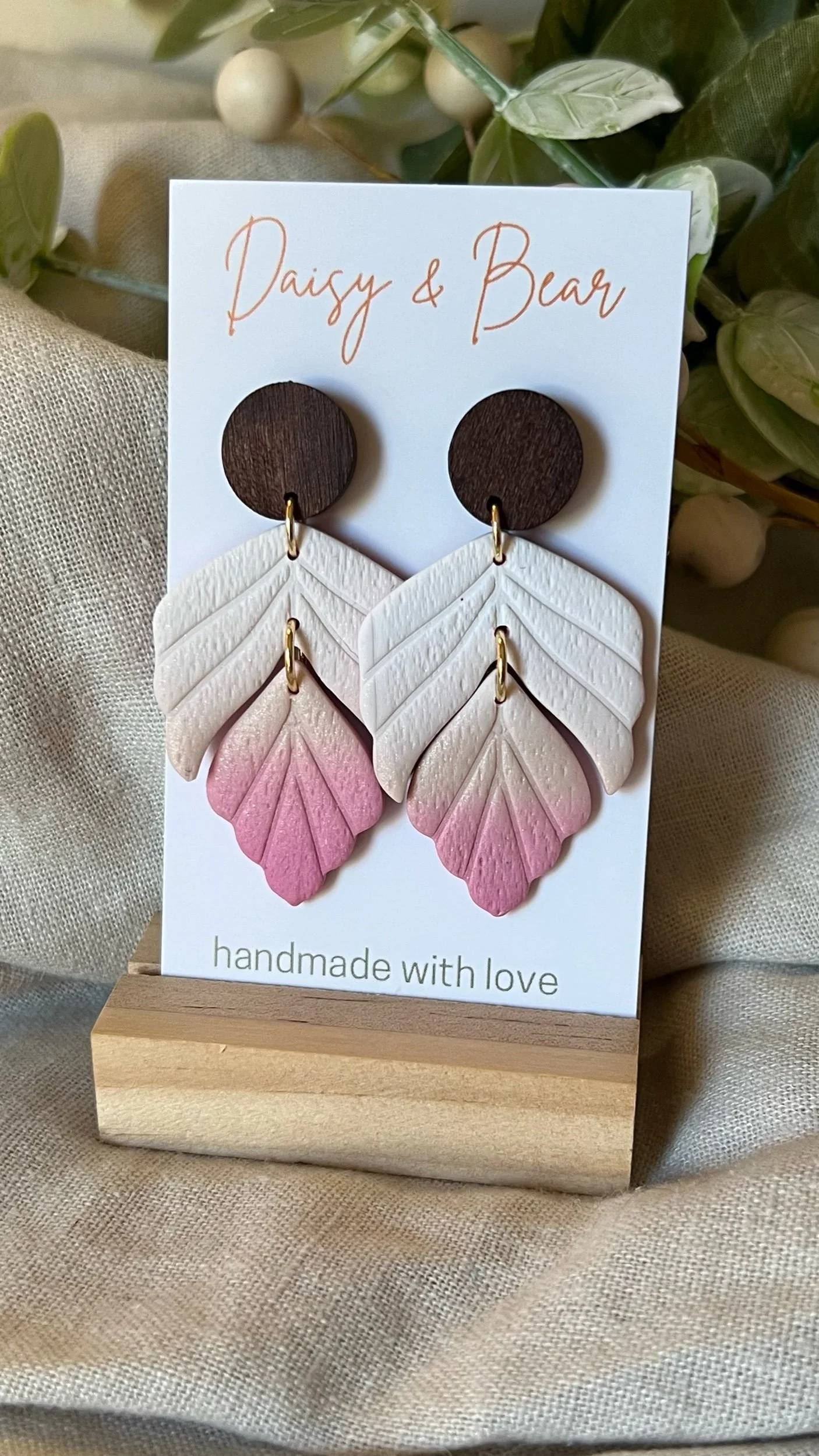 Willow Layered Leaf Dangle Earrings