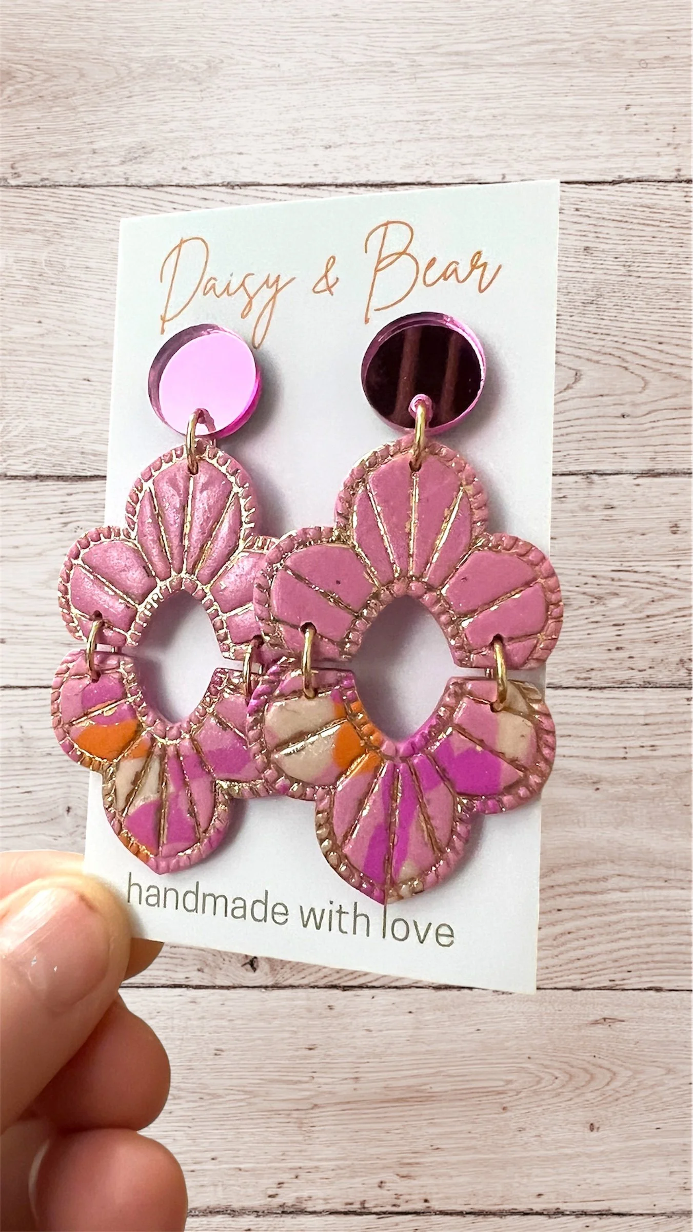 Camellia Floral Statement Dangle Earrings