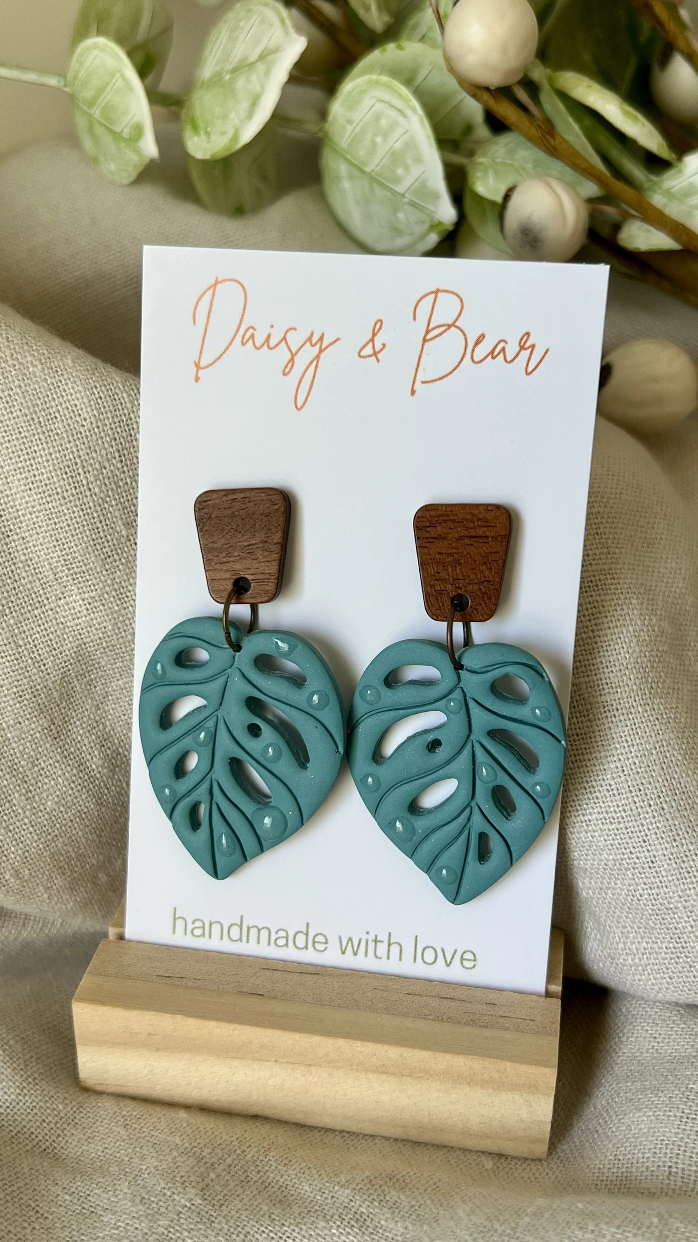 Monstera Leaf Earrings