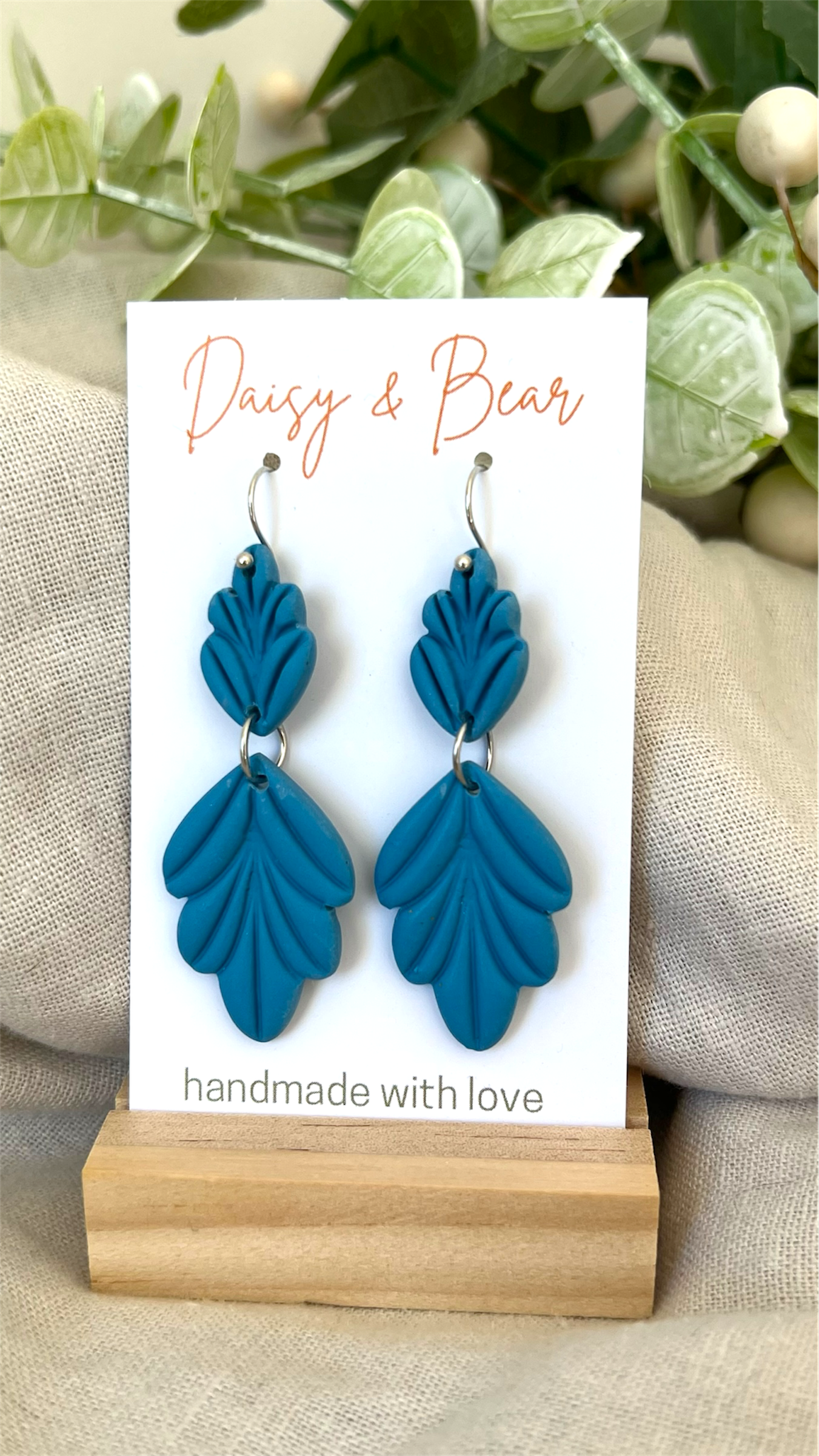 Snow Gum Layered Botanical Earrings