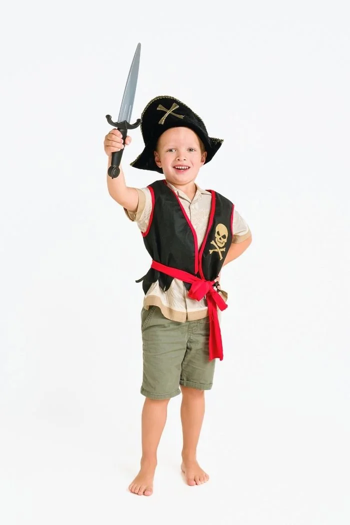 Wee boy in a pirate costume