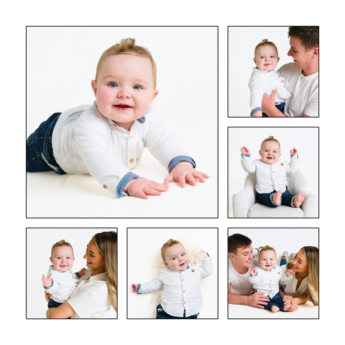Multi-image wall portraits are popular for a reason 👌
You get all the little expressions, the personality, the family connection&hellip; not just one single moment.
They tell the whole story of the session and honestly make such a statement on the w