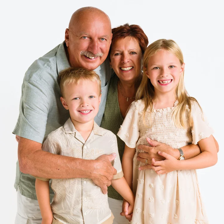 Grandparents with their grandchildren