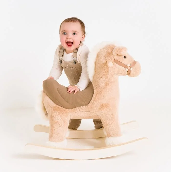 Baby on a rocking horse