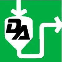 Logo for Dynamic Air, Inc. with a white conveyor on a green background.
