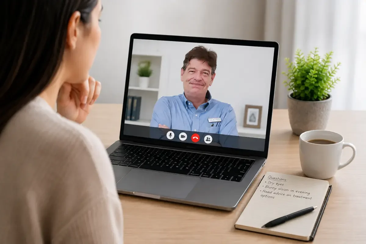 Online eye doctor consultation