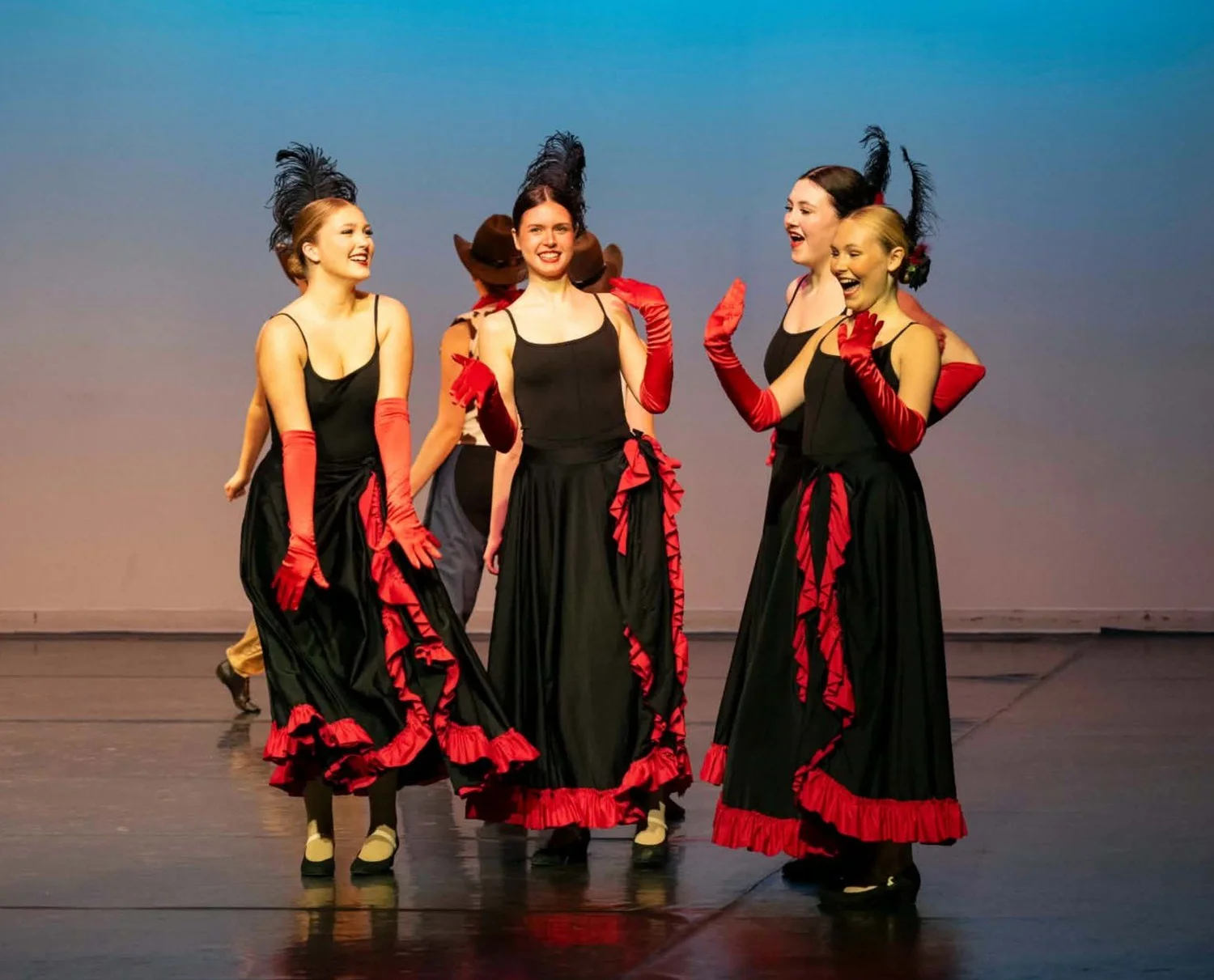 Dancers backstage