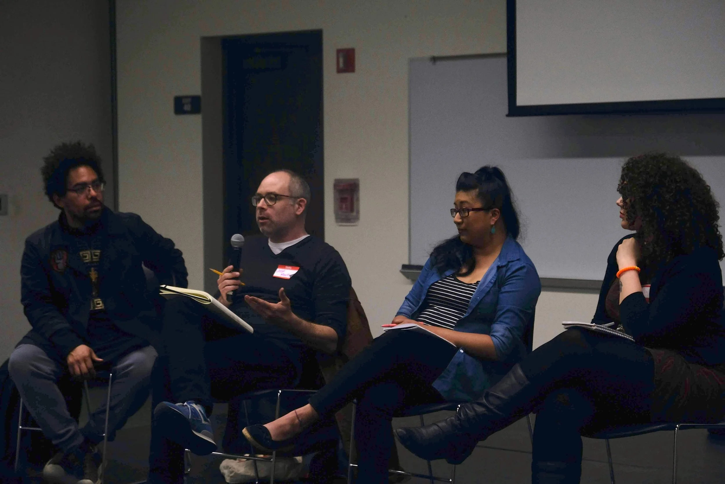 Damon Locks, Josh MacPhee, Monica Trinidad, and Ruby Pinto