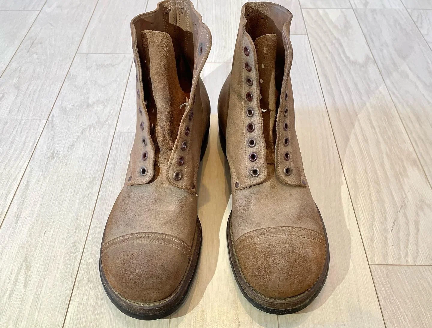 U.S. Army Service Shoe prototype, believed to represent a transitional form between Type II and Type III. The design shows features associated with the shift toward the later Type III specification.