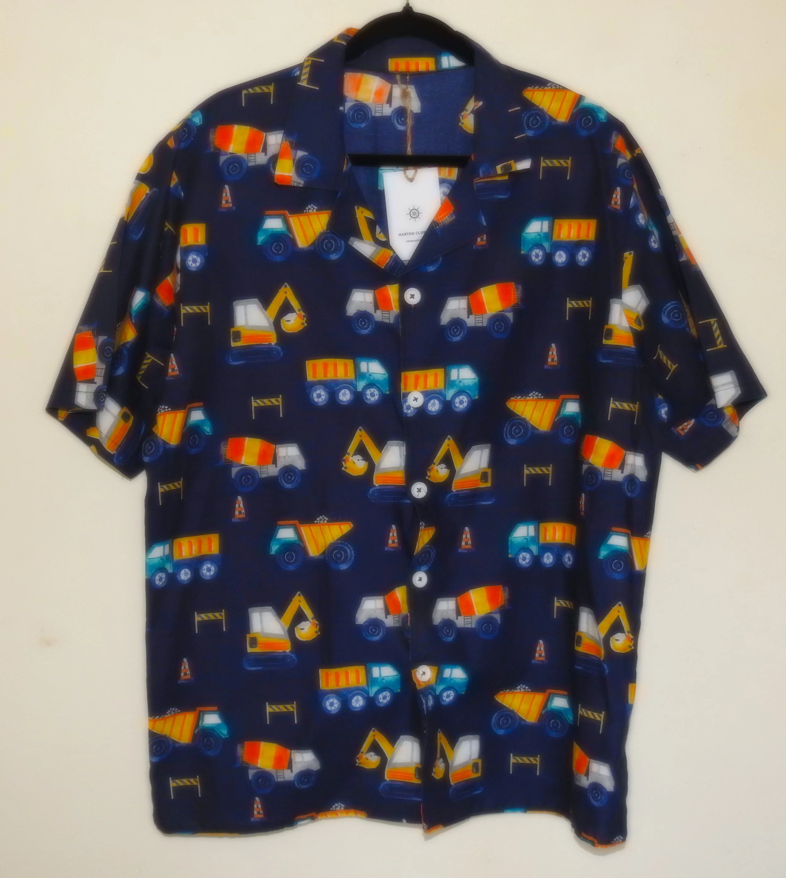 Eco-Friendly Handmade Party Shirt with Heavy Machinery Design