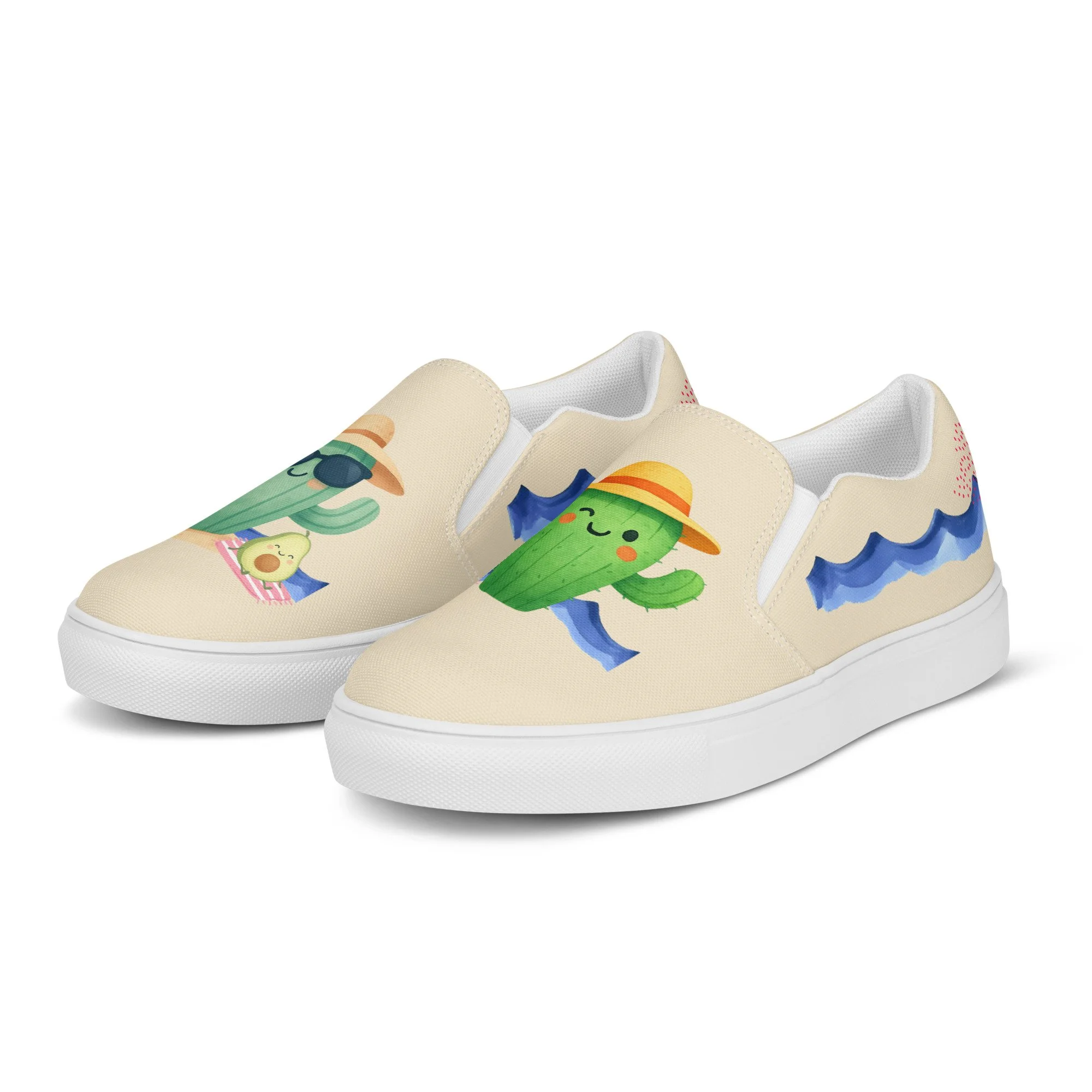 La Playa with Beach Cactus Women’s Canvas Shoes