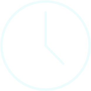 Minimalist clock with black background and white outline showing 4:00.