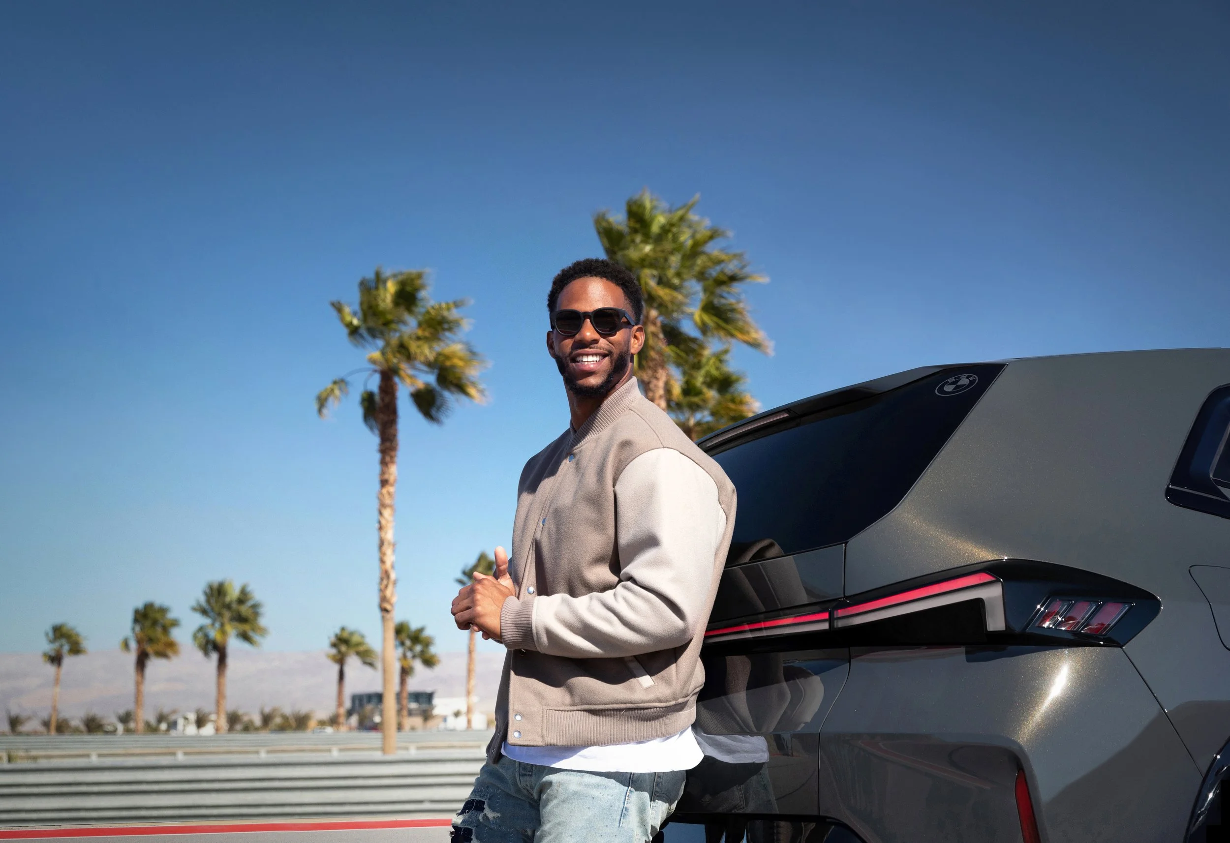BMW celebrity lifestyle photography featuring Victor Cruz with the BMW XM