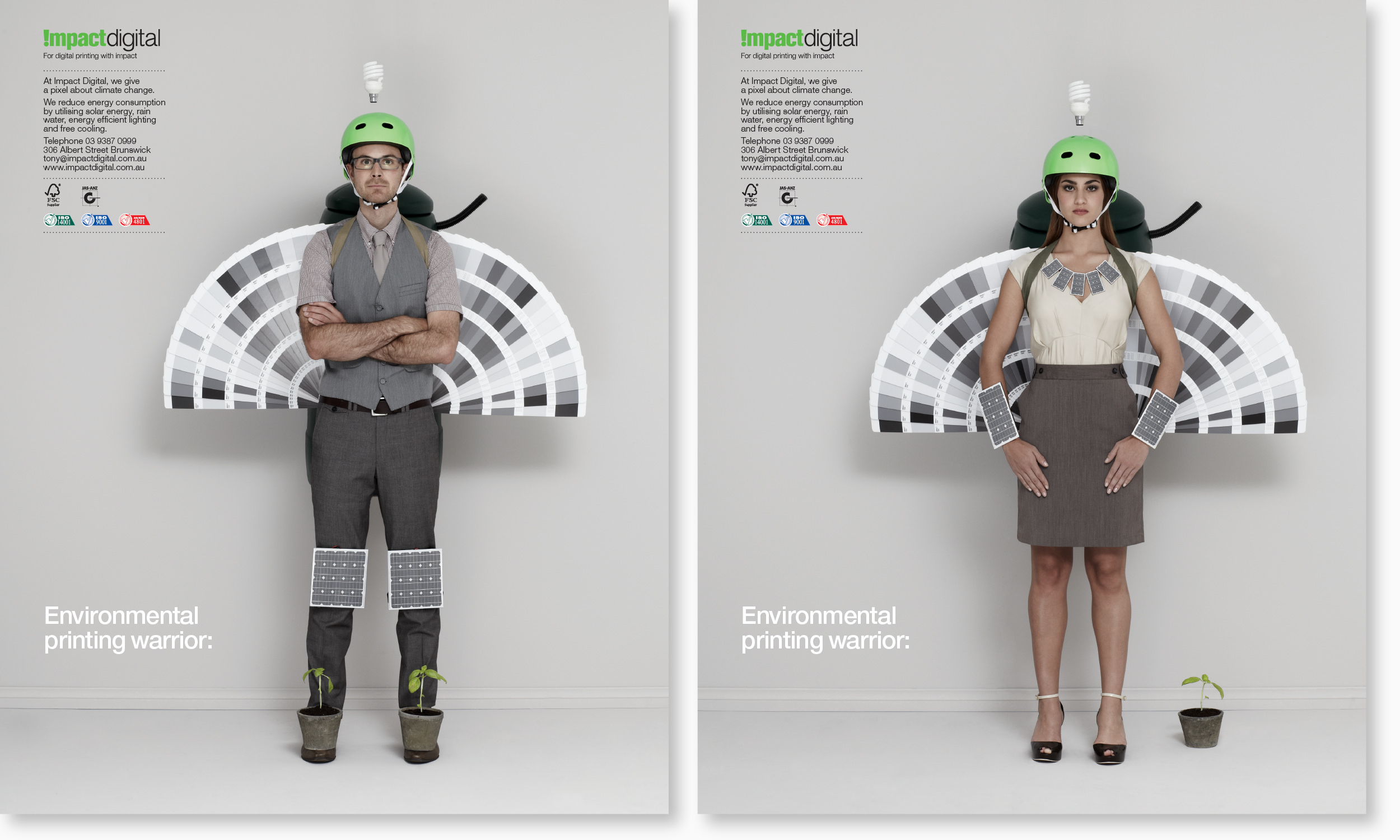   The environmental warrior was designed to symbolise their eco-friendly work practices.  