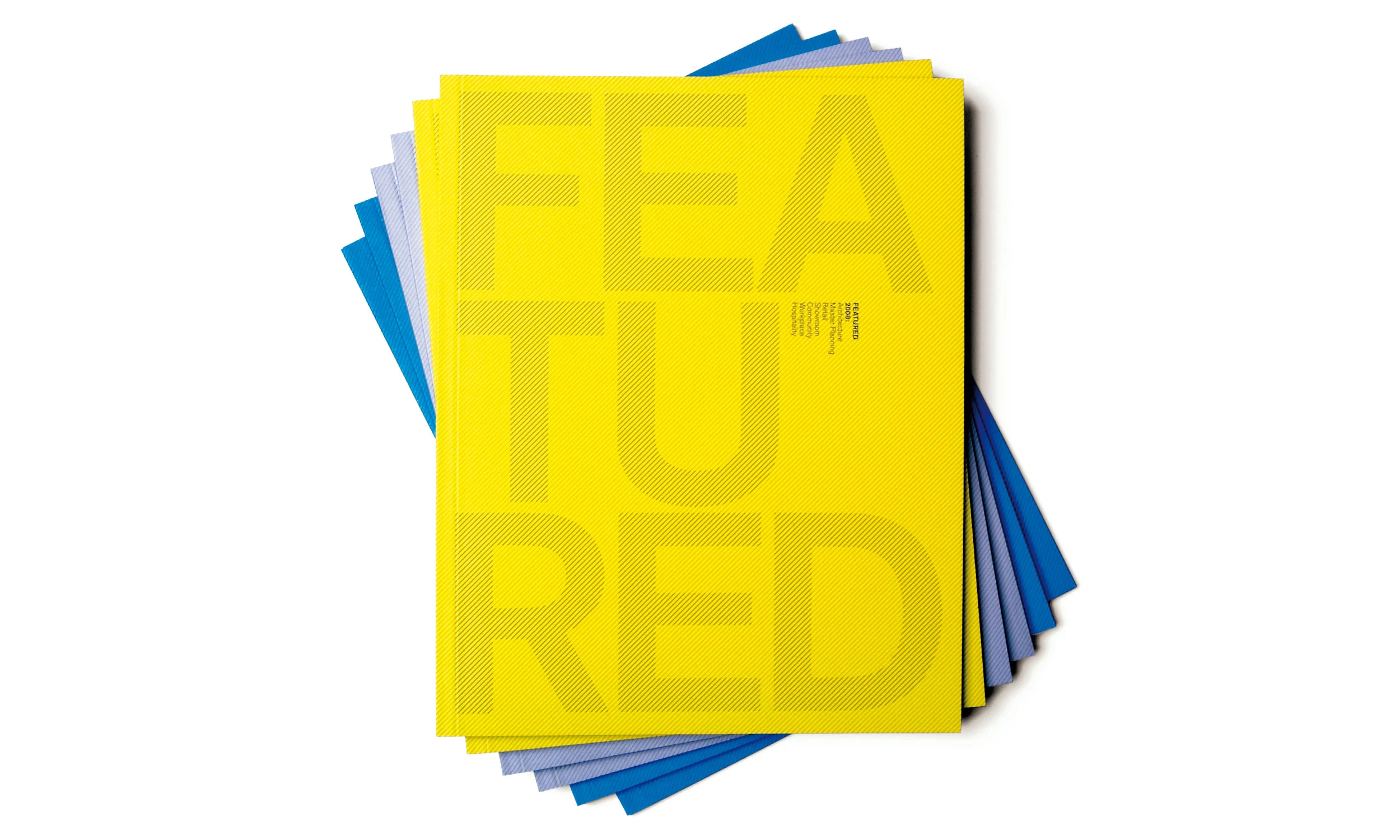  Three distinctive covers were created in grey, yellow and cyan. 