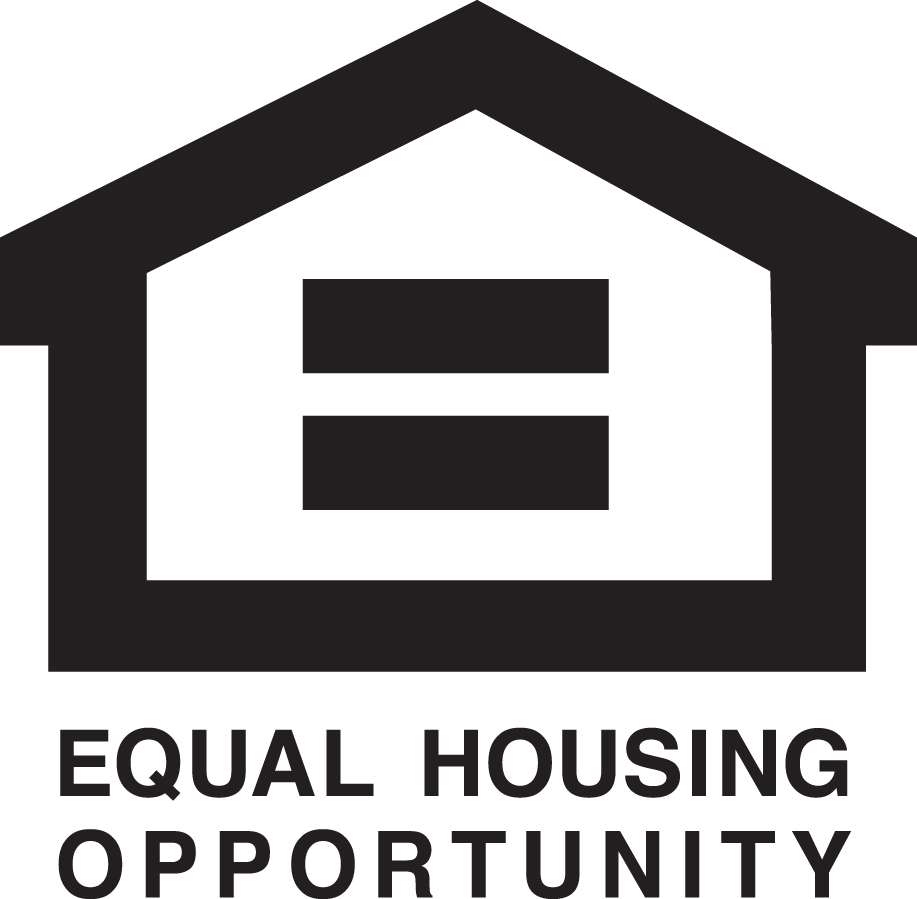 Black and white logo with a house icon and the text 'Equal Housing Opportunity' underneath.