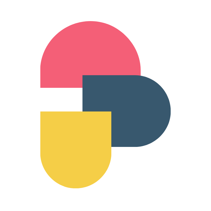 The Career Change Consultancy logo - Abstract shapes including a pink semi-circle, a blue rounded rectangle, a yellow rounded rectangle.