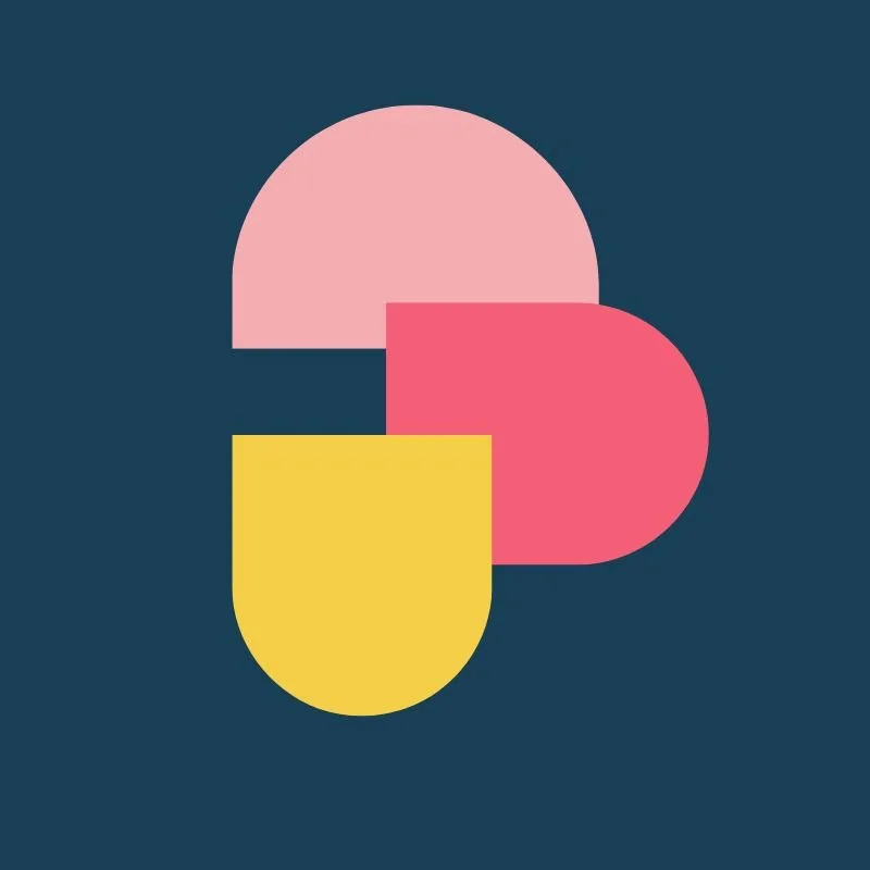 The Career Change Consultancy logo - Abstract shapes including a pink semi-circle, a blue rounded rectangle, a yellow rounded rectangle.
